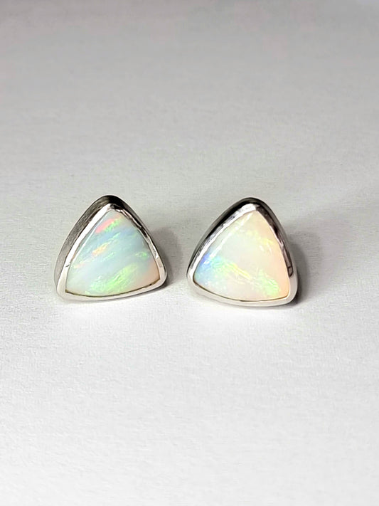 Queensland Opal Triangle Stud Earrings