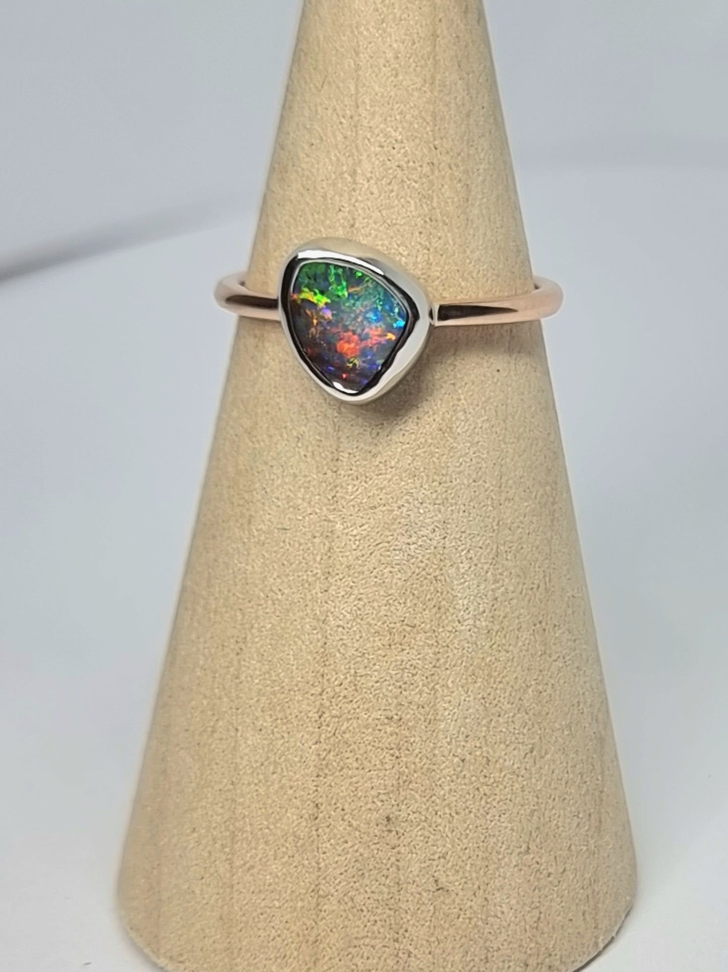 Gem Boulder Opal Ring