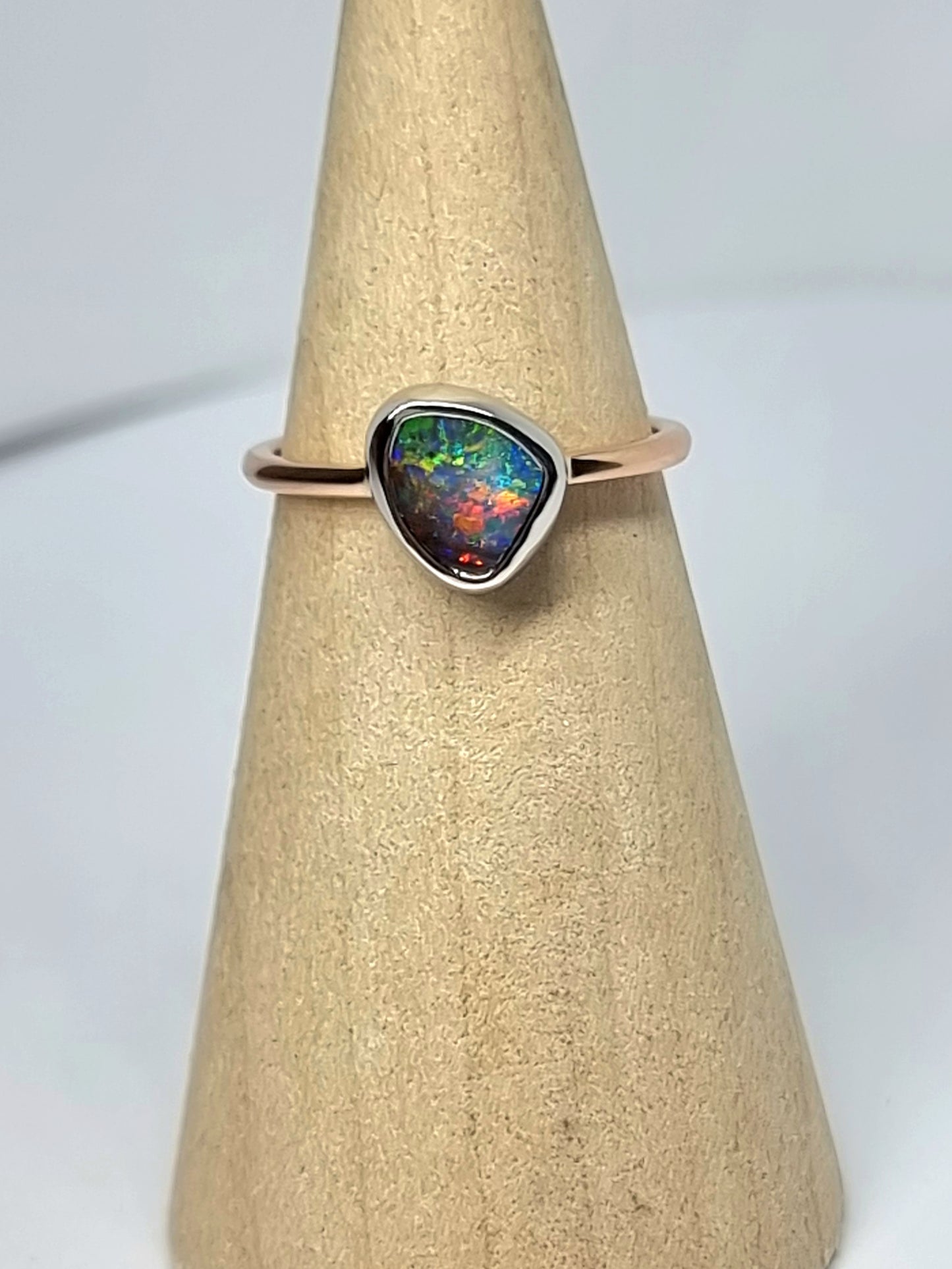 Gem Boulder Opal Ring