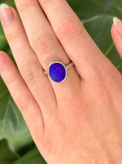 Blue Cosmos Opal Ring