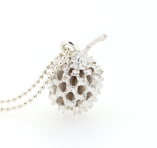 Harvest - Silver Coastal Sheaoak Seed Pod Pendant
