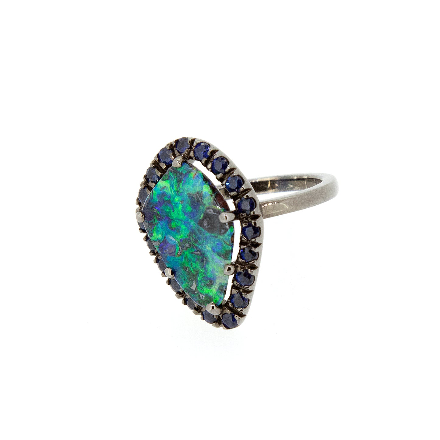 UPDATE: Fringe Ring - Boulder Opal Bright Green Ring