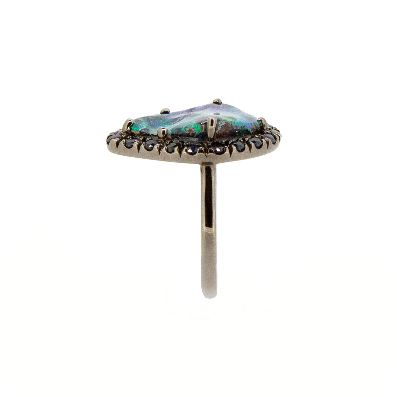 UPDATE: Fringe Ring - Boulder Opal Bright Green Ring