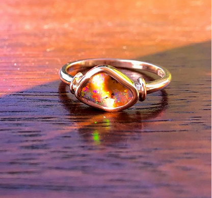 Honey Glow Opal Ring