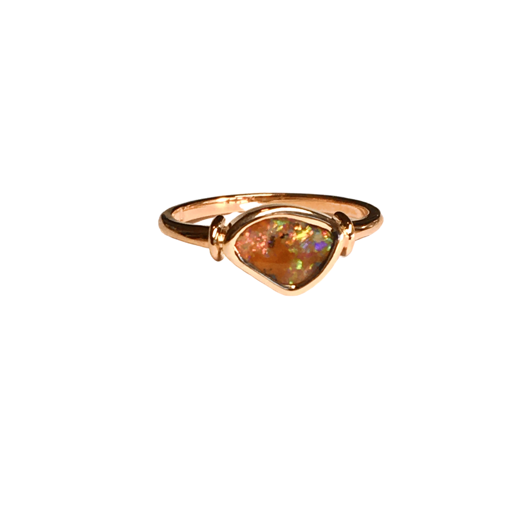 Honey Glow Opal Ring