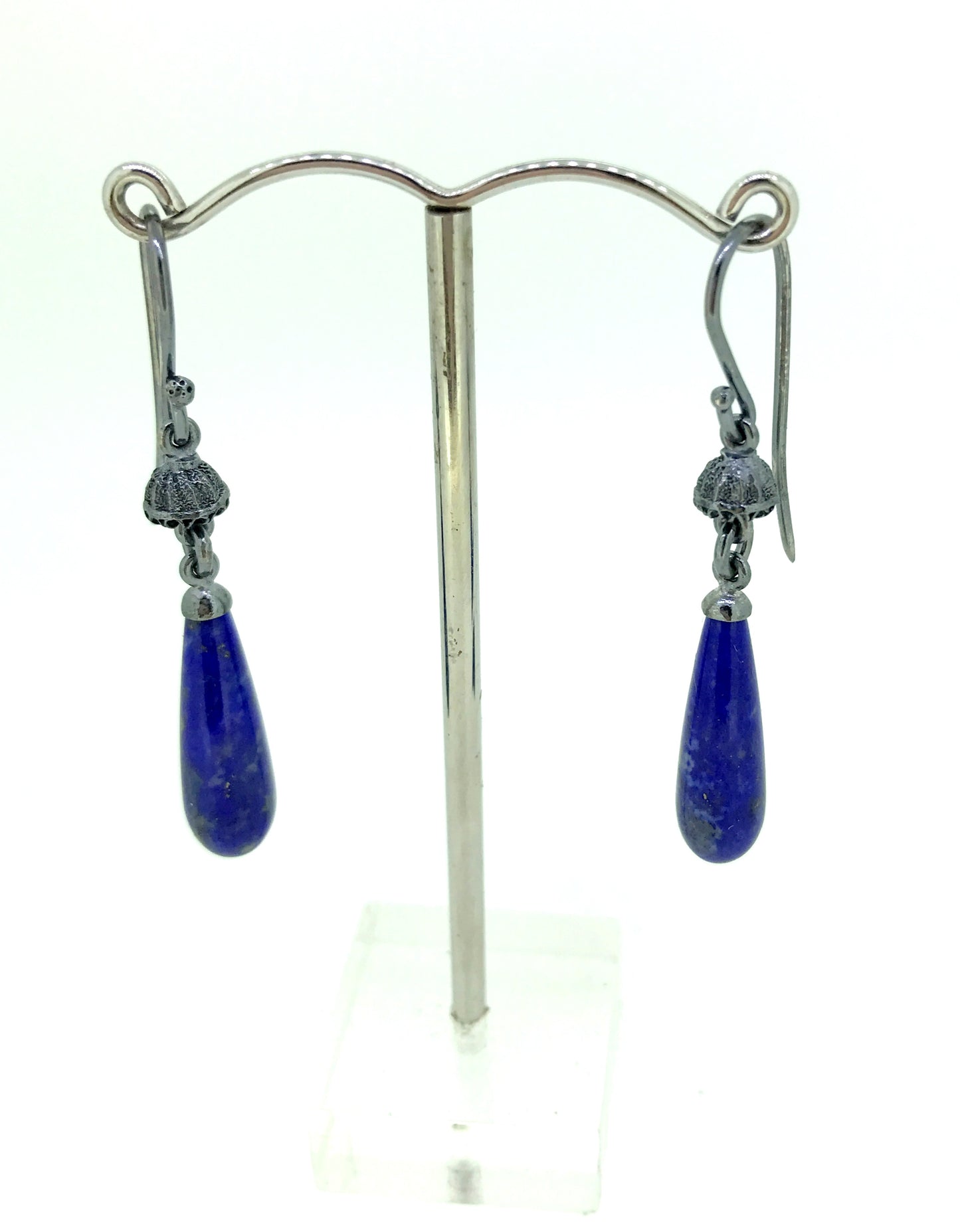 UPDATE: Lapis Lazuli and Silver Drop Earrings 2cm