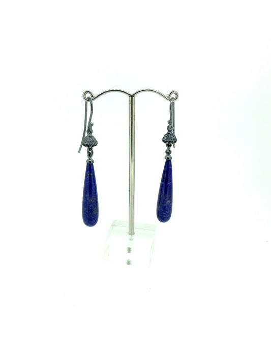 UPDATE: Lapis Lazuli and Silver Drop Earrings
