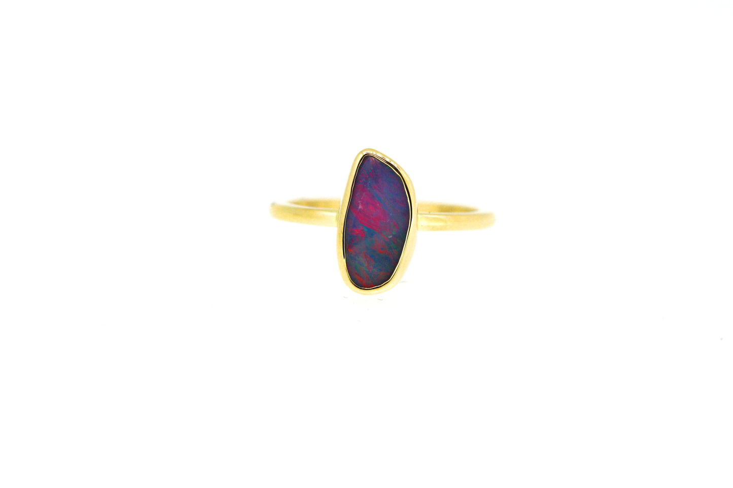 UPDATE: Queensland Boulder Opal and 14ct Yellow Gold Ring
