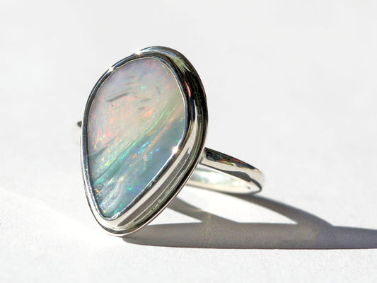 UPDATE: Teardrop Opal Silver Ring