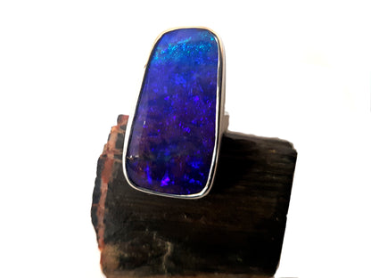 UPDATE: Purple Queensland Boulder Opal Ring