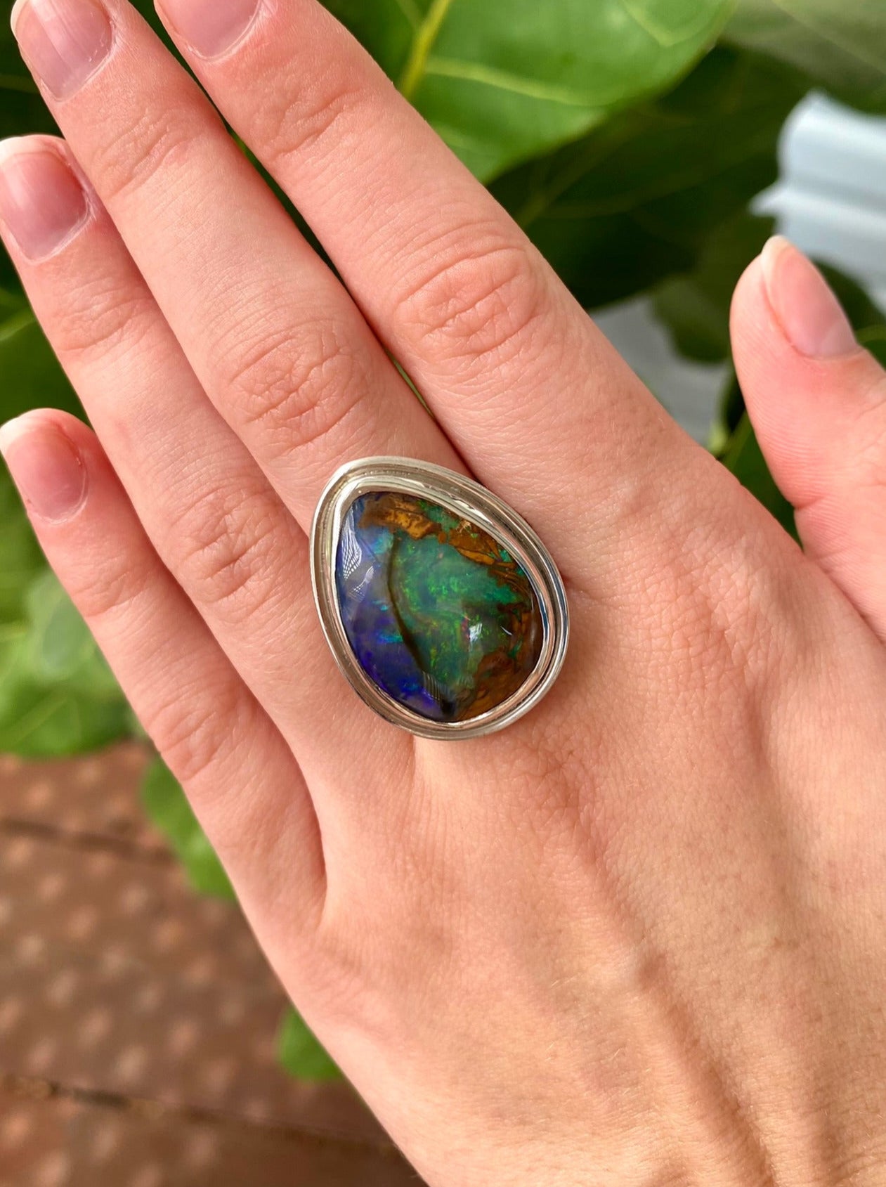 Queensland Boulder Opal Gaia Ring