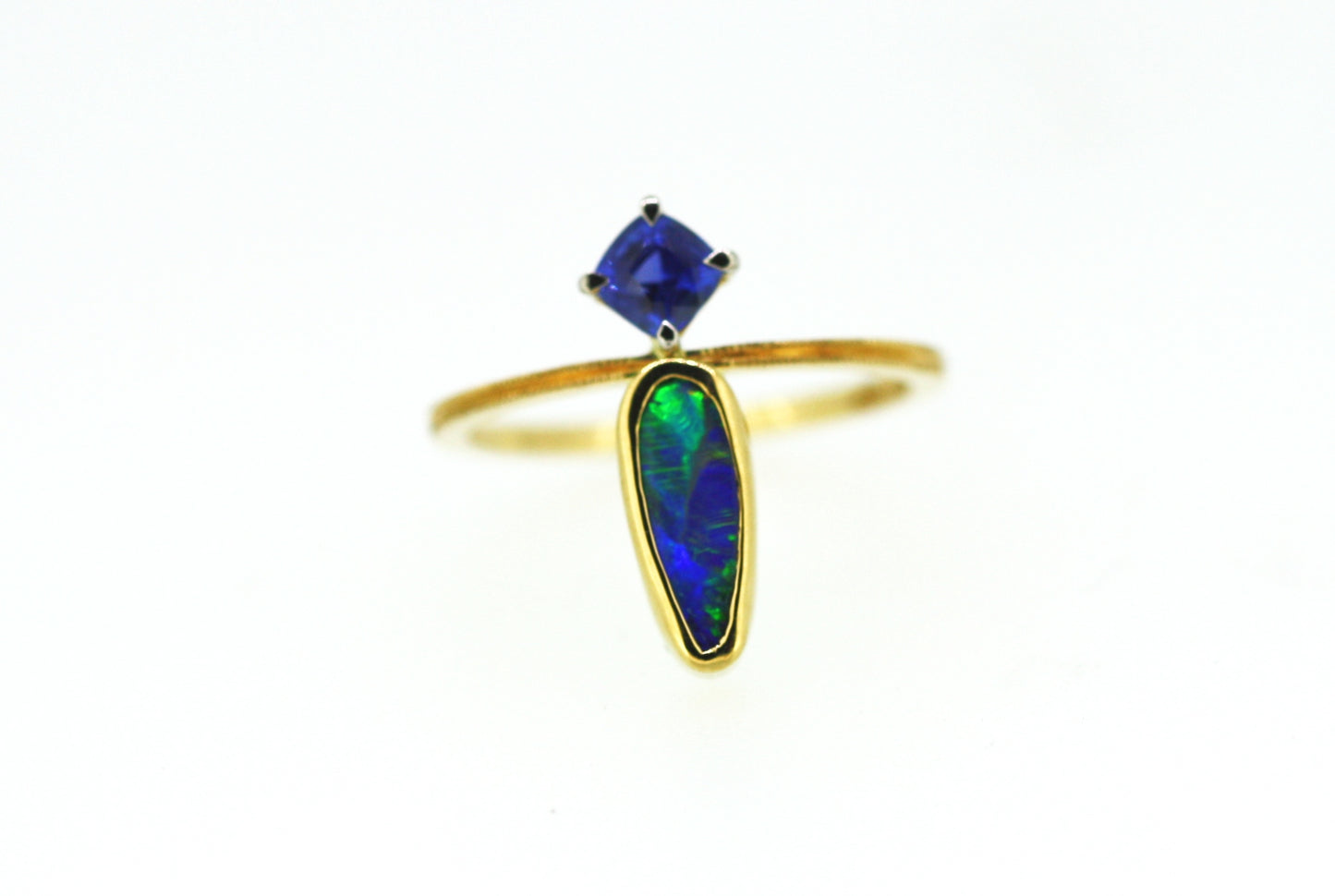 UPDATE: Fringe Ring - Sapphire and Opal Dainty Ring