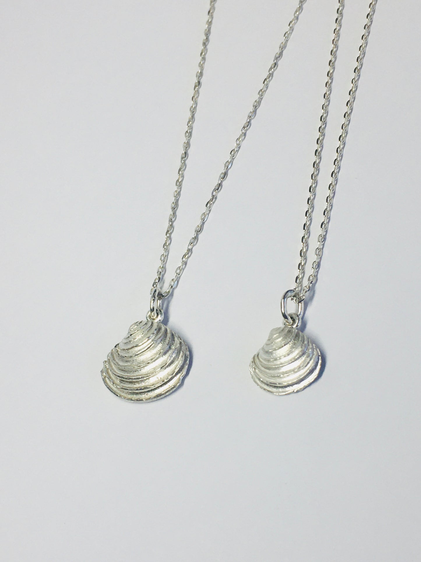 Coastal Silver Shell Pendant Small