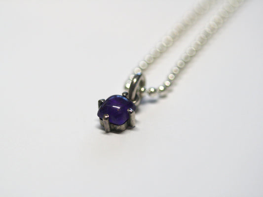 Handmade Silver Gem Amethyst Pendant