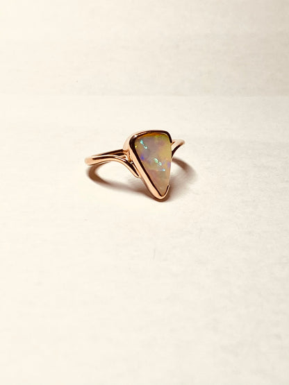 Rosey Reveal Pearly Opal Ring