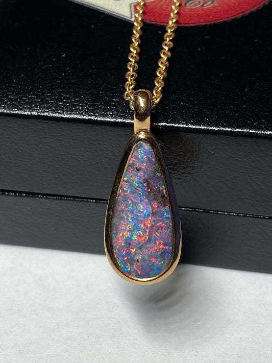 Rainbow Cosmos Opal Pendant