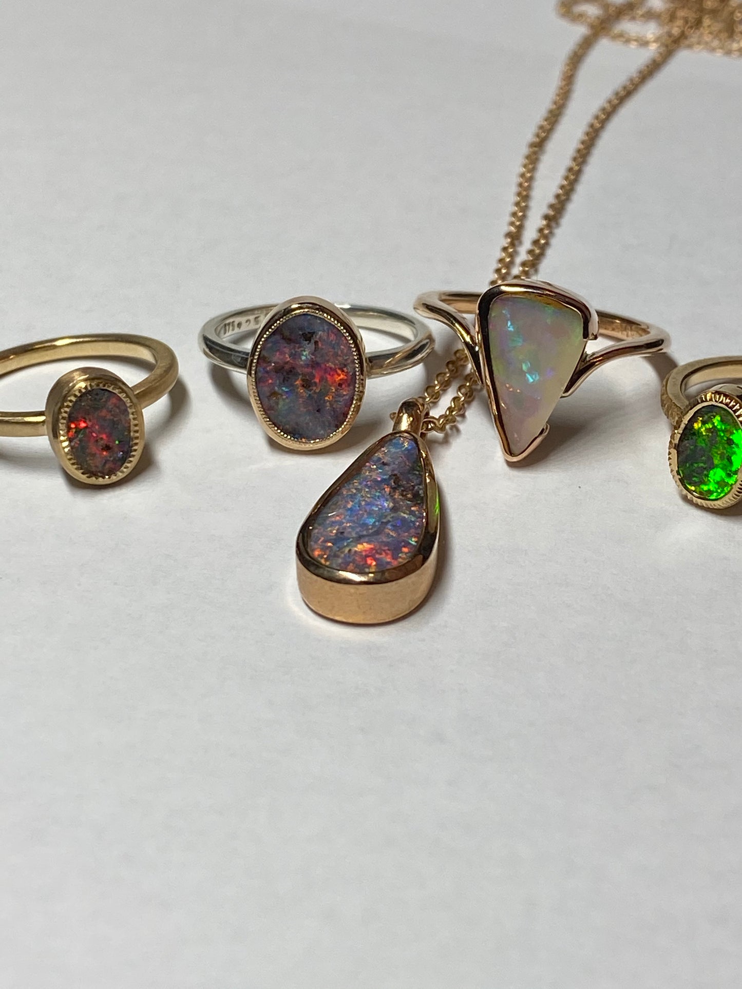 Rainbow Cosmos Opal Pendant