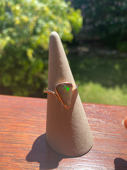 Rosey Reveal Pearly Opal Ring