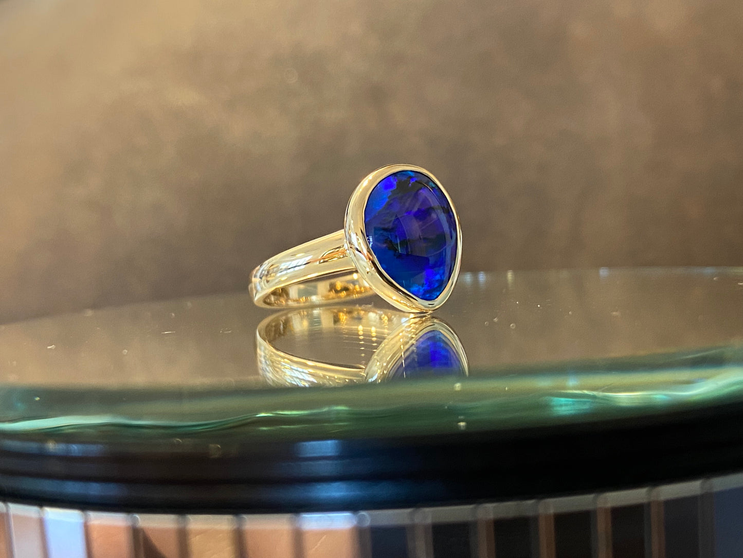 Neon Nights Black Opal Ring