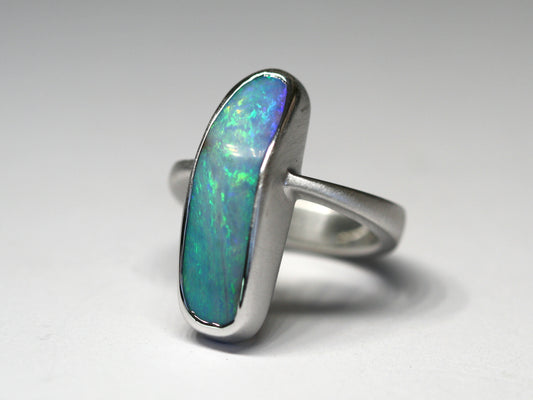 UPDATE: Blue Boulder Opal Ridge Ring