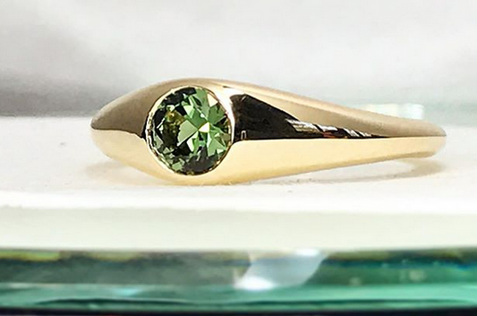 In the Forest Green Sapphire Ring